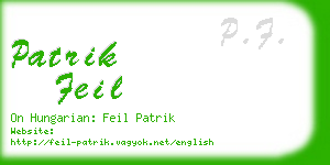 patrik feil business card